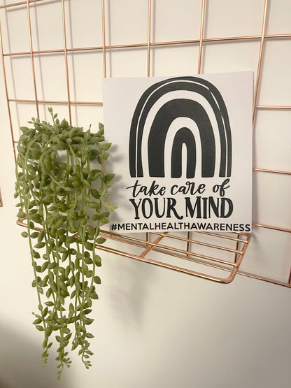 Take Care Of Your Mind Mental Health Awareness Sticker