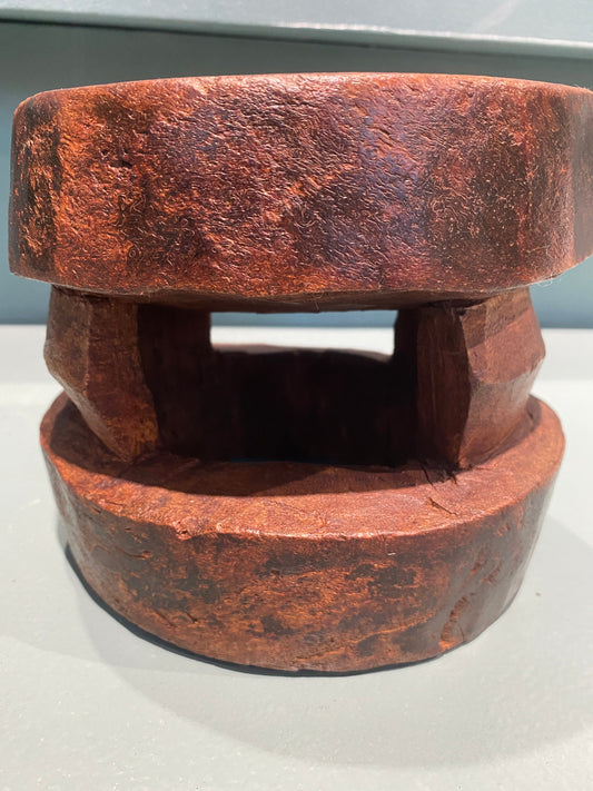 Yoruba hand carved stool - (06)