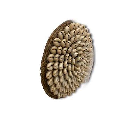 Cameroon Shield Round White with shells