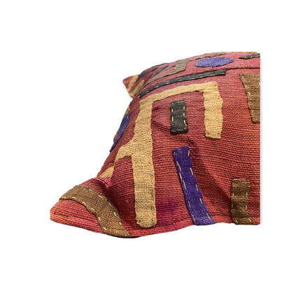 African Kuba Cloth Cushion 60x60  (04)