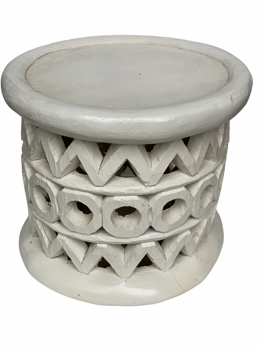 Bamileke Table - 48cm - White