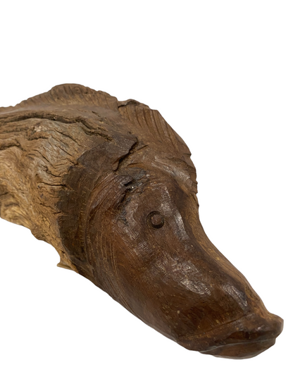Driftwood Hand Carved Fish - (1301)