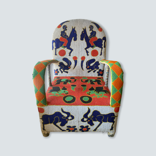 Yoruba Royal Beaded Chair