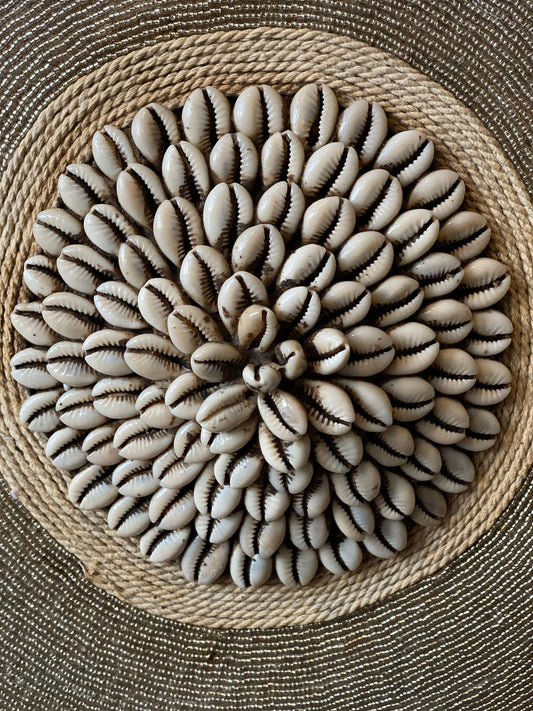 Cameroon Beaded Shield - L - 55cm - Gold