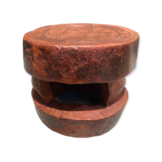 Yoruba hand carved stool - (06)