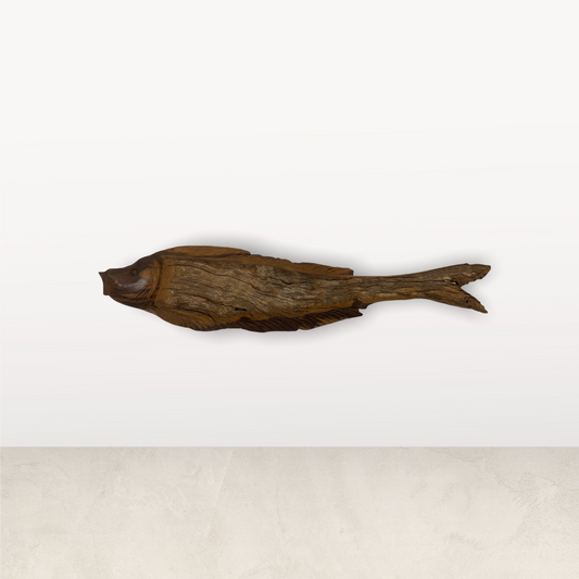 Driftwood Hand Carved Fish - (L11.7)