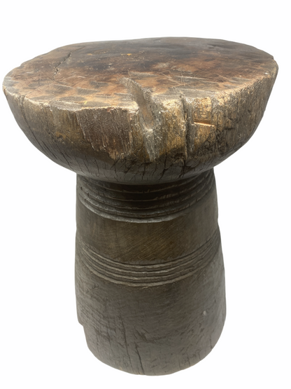 Lozi Grain Stomper Stool/Side Table (4)- Zambia