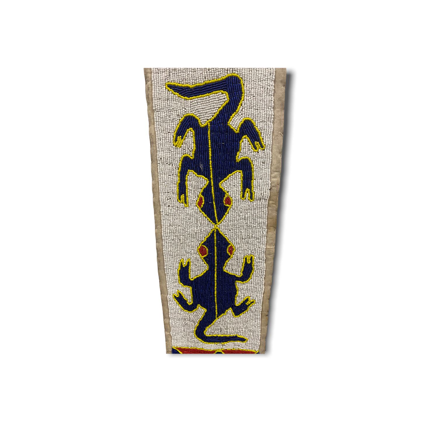 Yoruba Beaded Sash - Nigeria - Lizard& Faces (04)