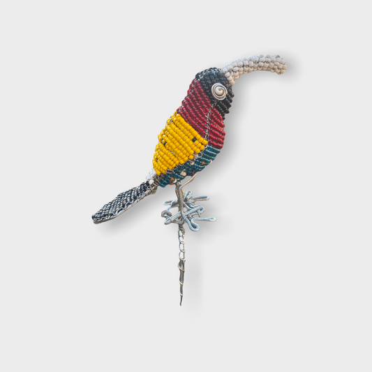 Beaded Garden Birds - South Africa - Red/Yellow