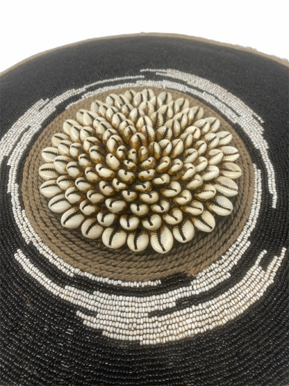 Cameroon Beaded Shield - L Black