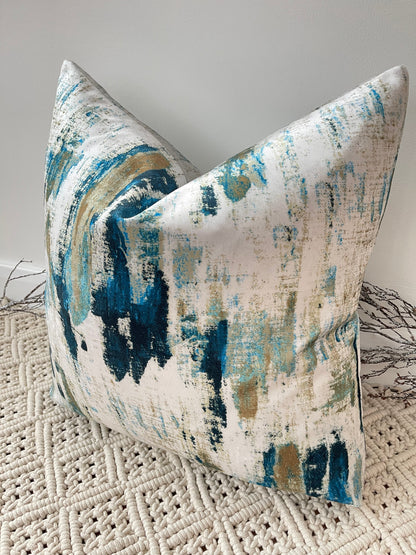 The Couture Cushion - The Peacock Teal Velvet - Style No. 10