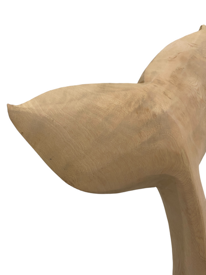 Wooden Hand carved Whale Fin (39L)