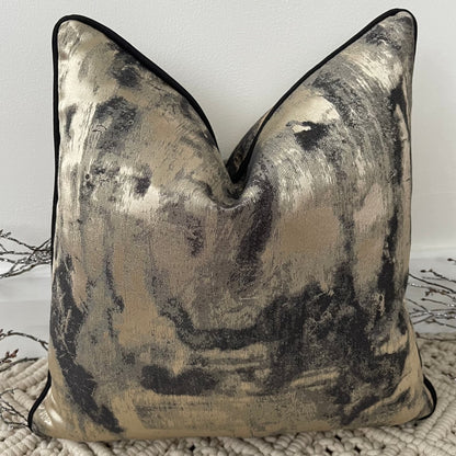 The Couture Cushion - The Black and Gold Chiara - Style No. 27