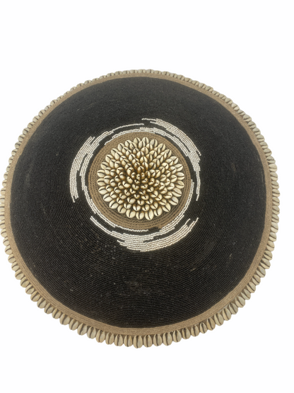 Cameroon Beaded Shield - L Black