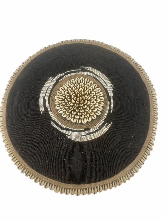 Cameroon Beaded Shield - L Black