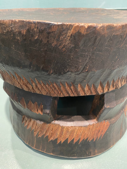 Yoruba hand carved stool - (01)