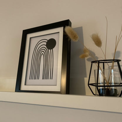 Boho Rainbow Sun Boho Hippie Simple Home Wall Decor Print