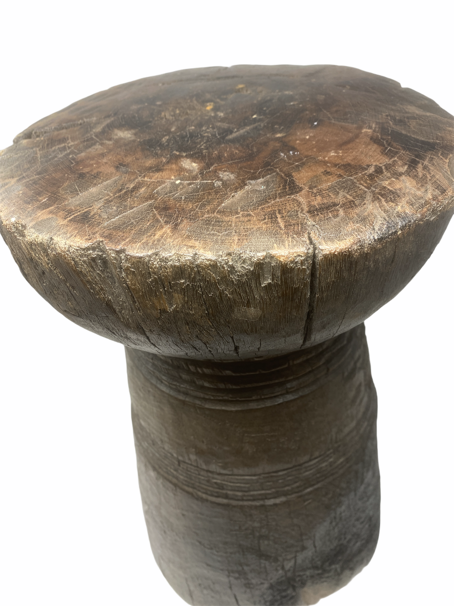 Lozi Grain Stomper Stool/Side Table (4)- Zambia