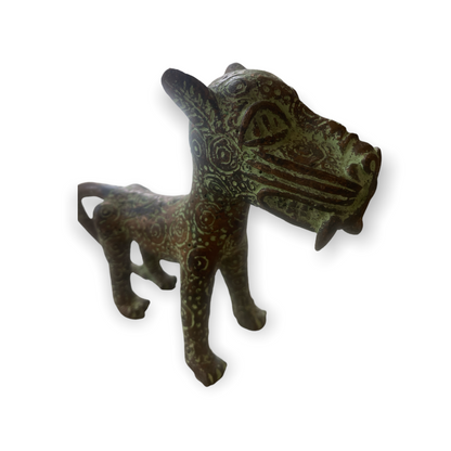 Benin Leopard sculpture - Bronze