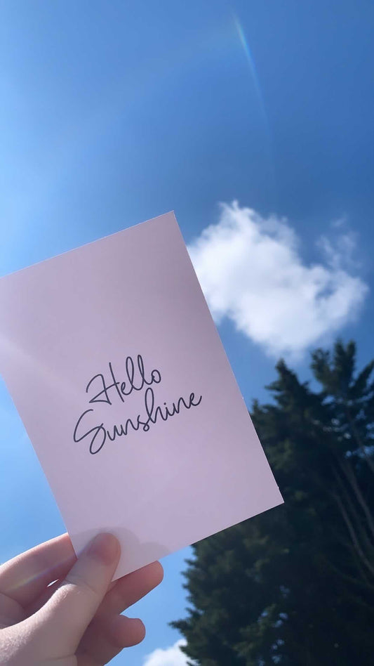 Hello Sunshine Simple Summer Seasonal Wall Home Decor Print