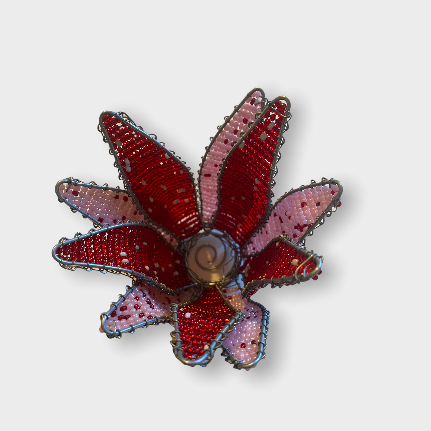 Beaded Protea Flower Candle Holder- South Africa