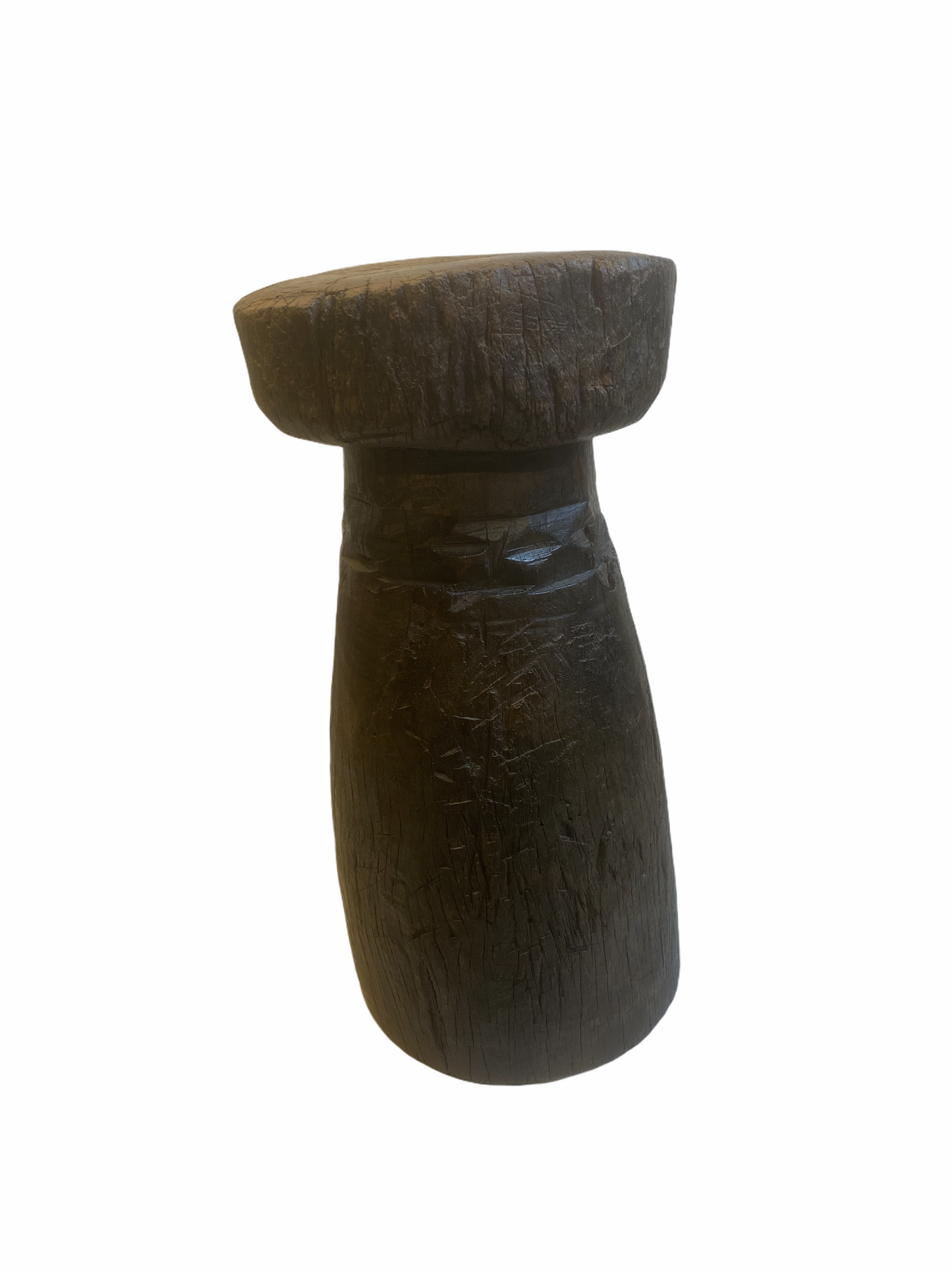 Lozi Grain Stomper Stool/Side (3)Table - Zambia