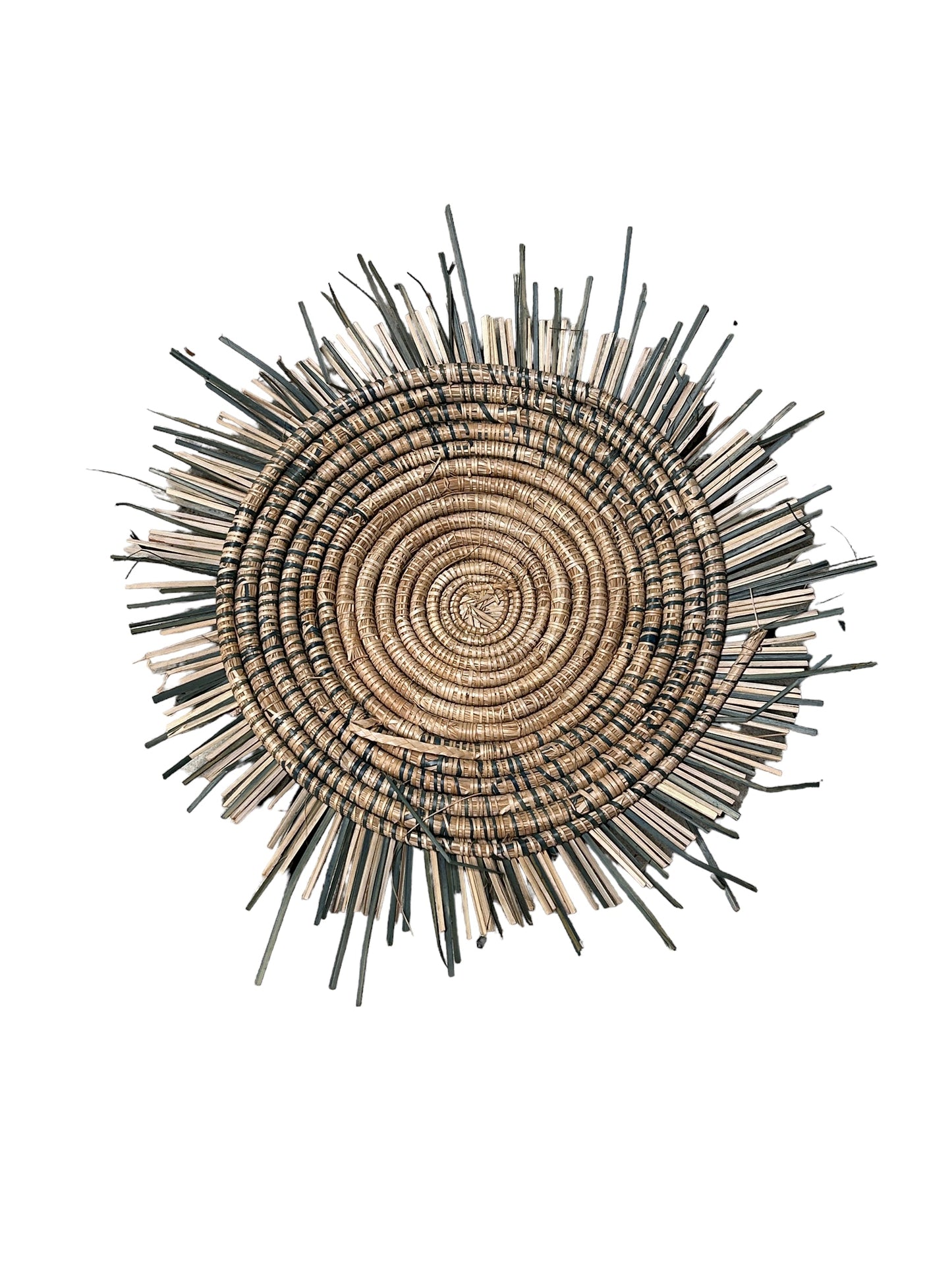 Malawi Sun Wall basket - blue lines 45cm