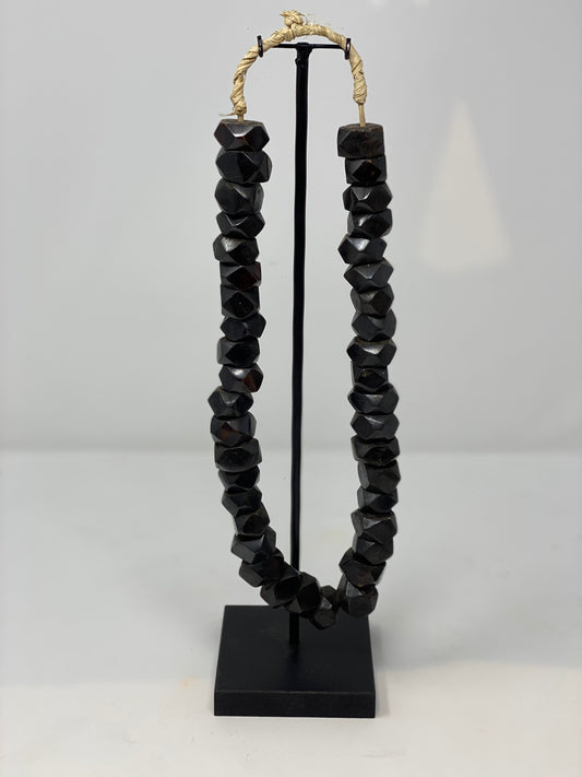 Kenya Beads Necklace  - dark brown