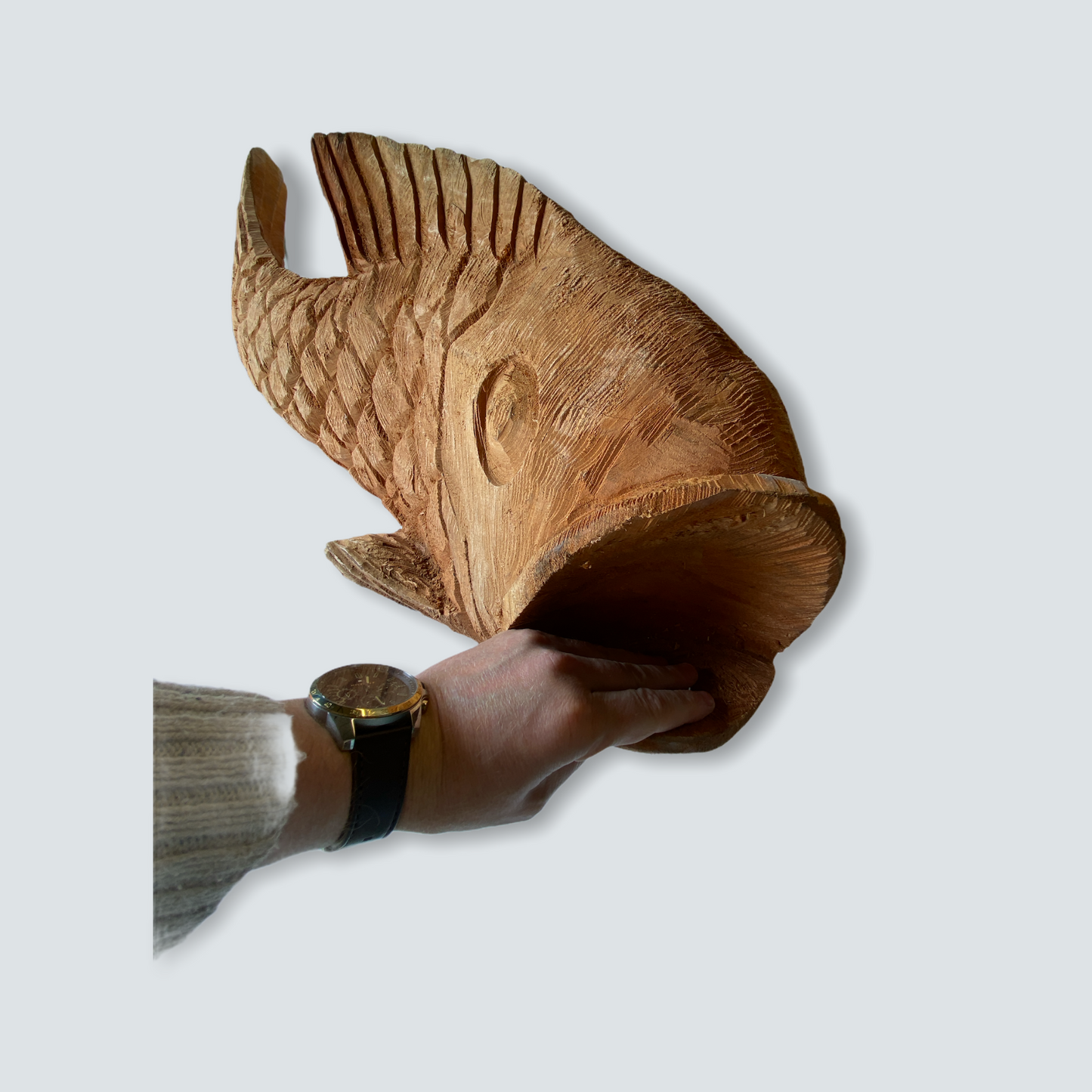 Mozambique hand carved Fish sculpture - XL (01)