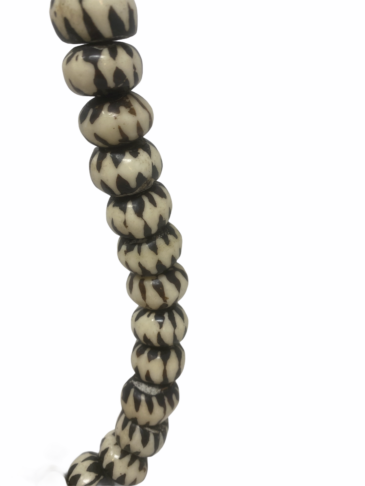 Kenya Beads - brown & white