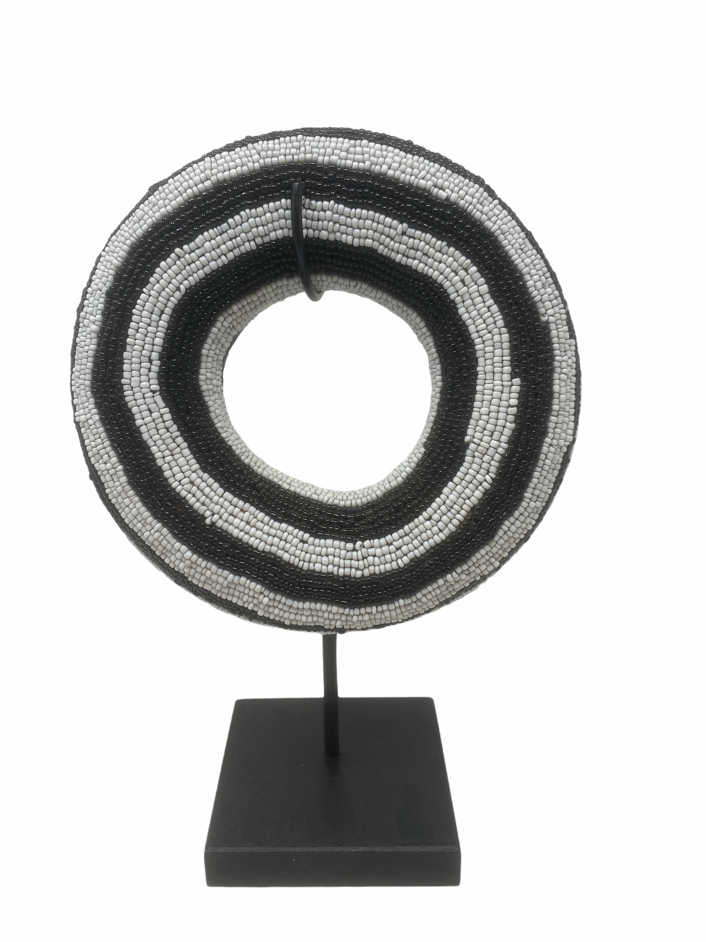 Cameroon beaded bracelet - Black n White