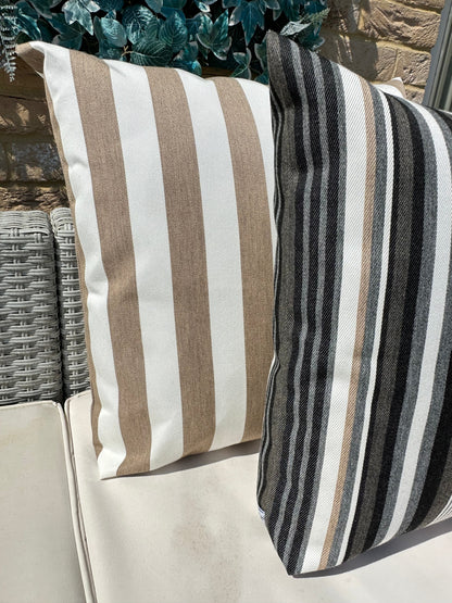 The Couture Cushion - The Outdoor Beige Stripe - Style No. 72