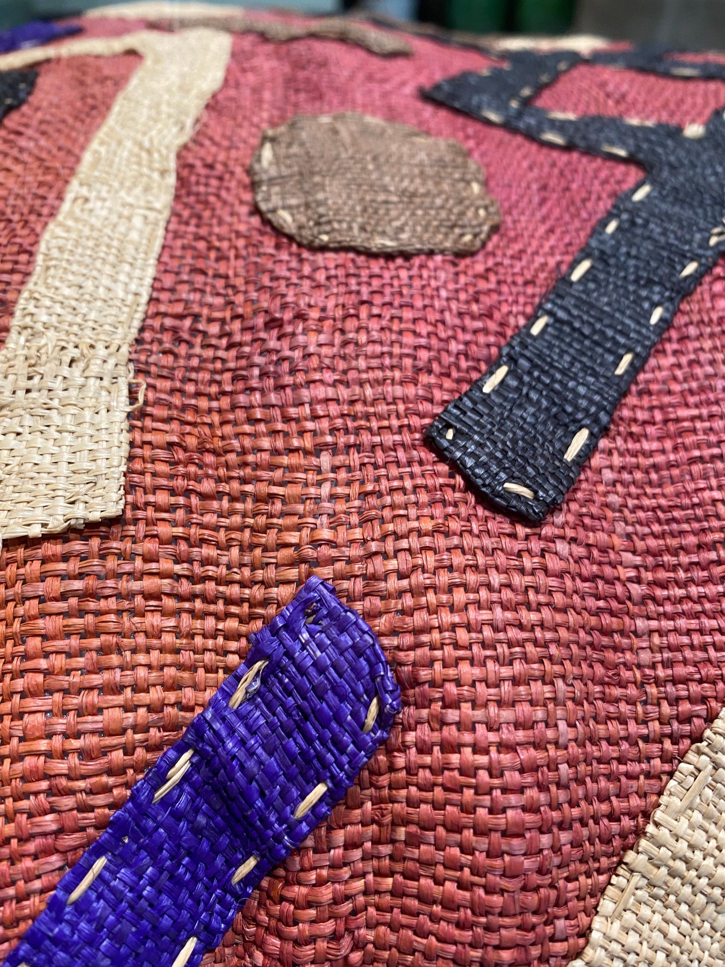 African Kuba Cloth cushion 60x60  (03)