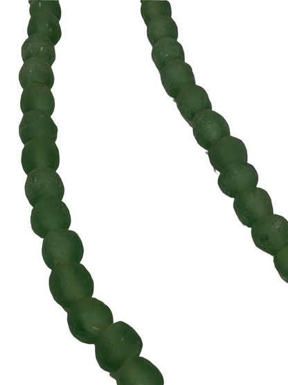 Ghana Glass Beads Necklace Green (83.2)