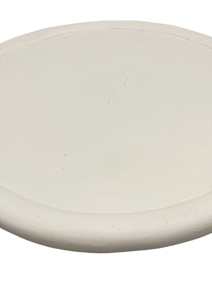 Bamileke Stool/table - Natural & White (124.1) Large