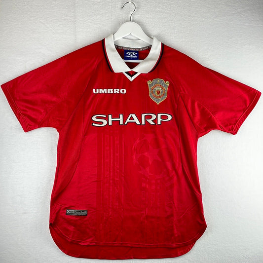 Manchester United 1999 European Home Shirt - Medium - 9/10 - Authentic 1 Star Shirt