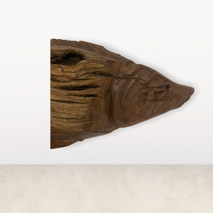 Driftwood Hand Carved Fish - (L11.10)