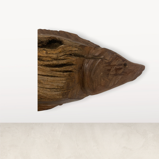 Driftwood Hand Carved Fish - (L11.10)