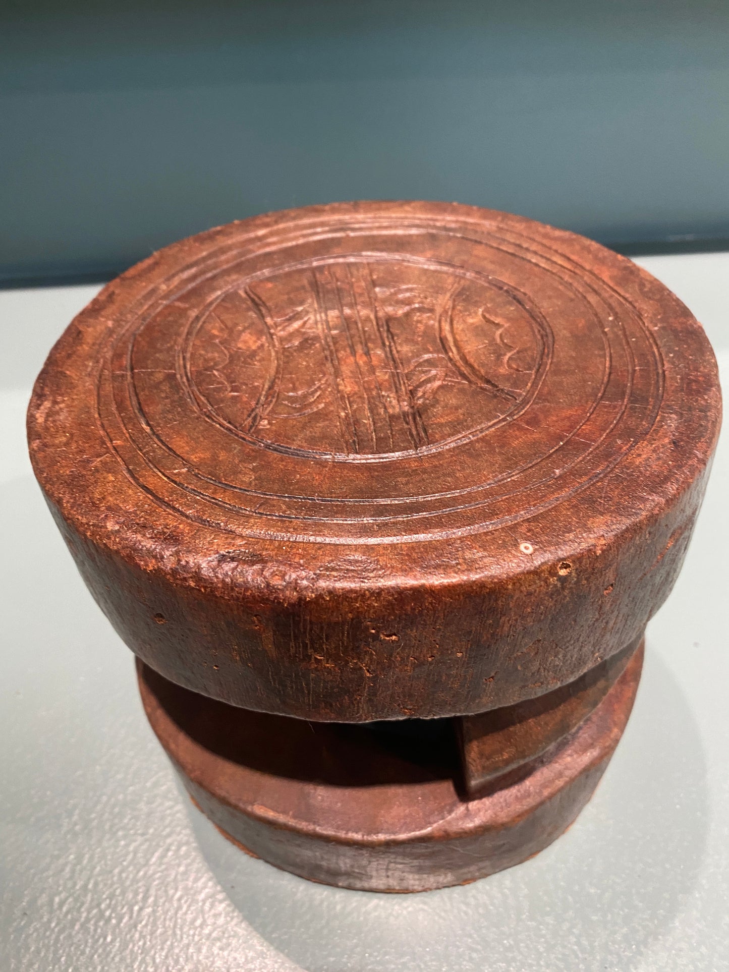 Yoruba hand carved stool - (08)