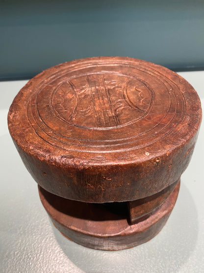 Yoruba hand carved stool - (08)