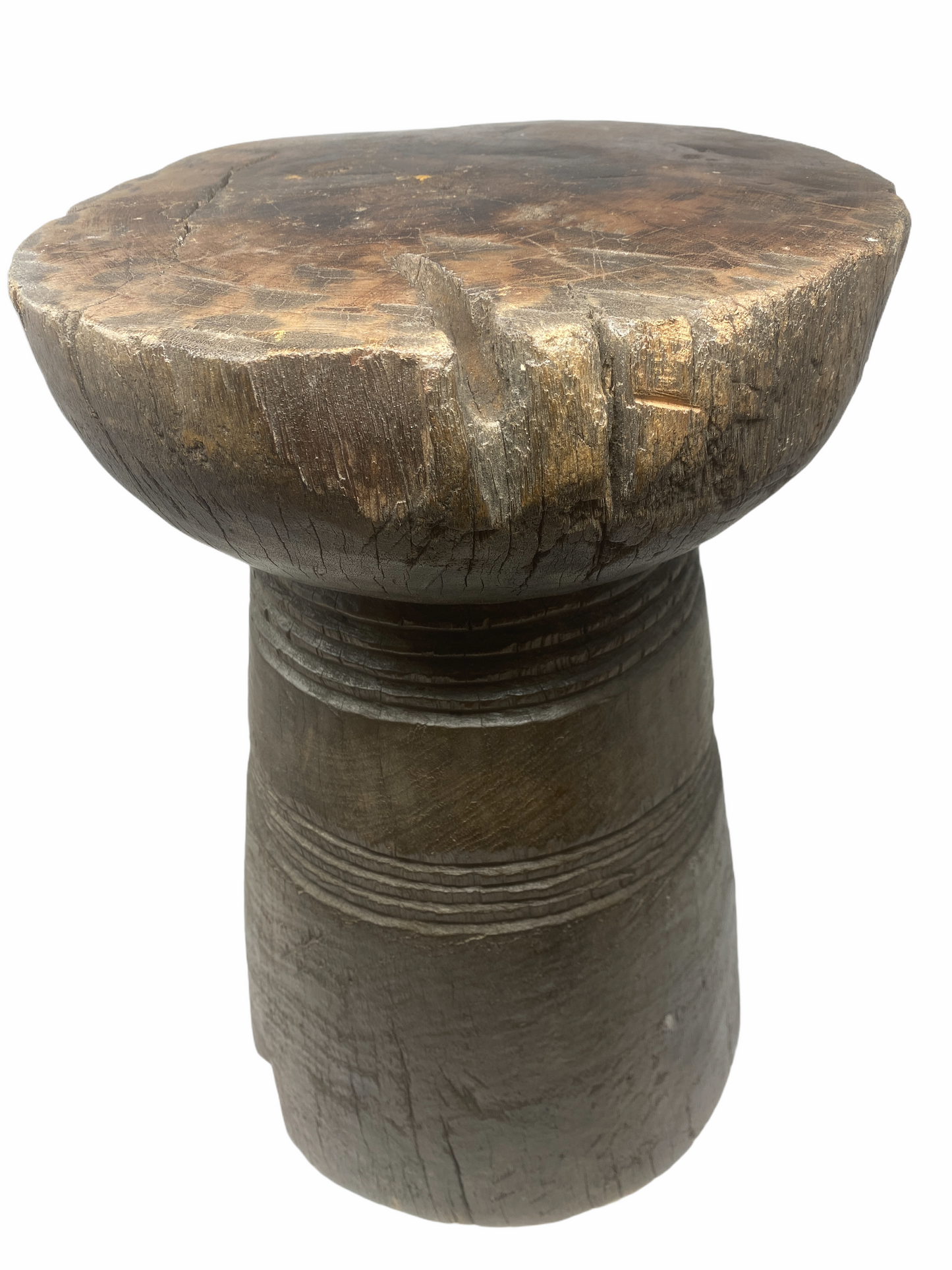 Lozi Grain Stomper Stool/Side Table (4)- Zambia