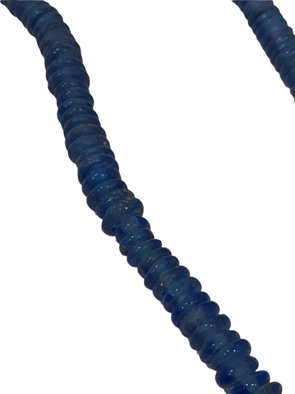Ghana Glass Beads Necklace- blue (84.2)