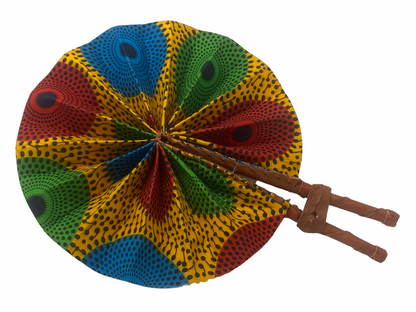 Ghana Fan - Leather fold up