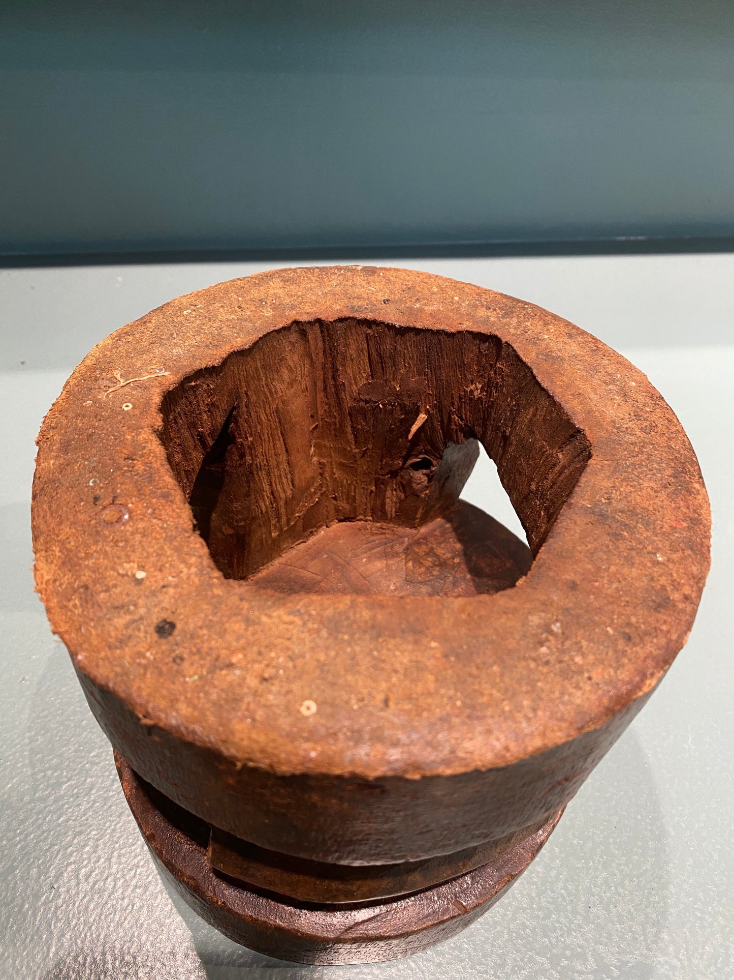 Yoruba hand carved stool - (08)