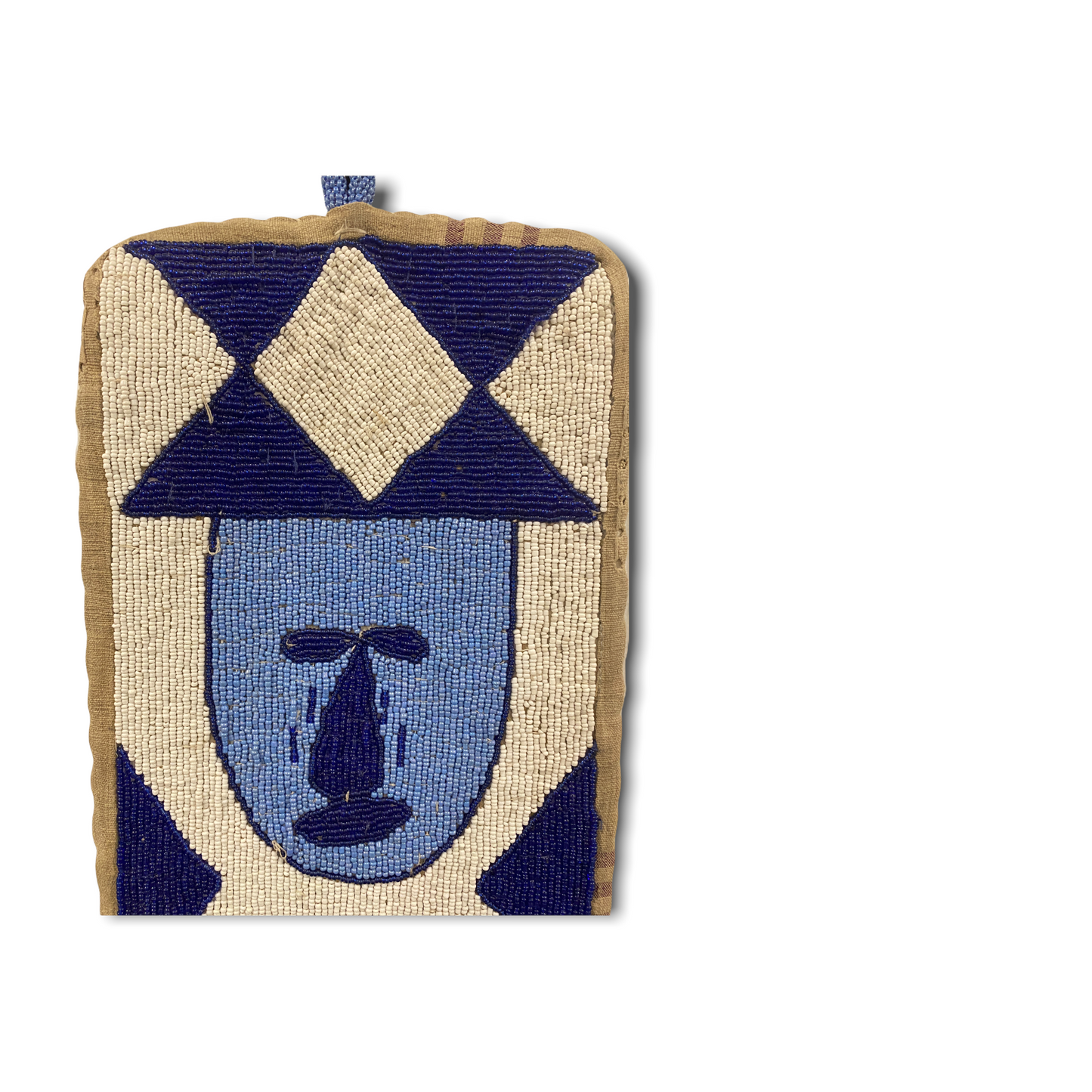 Yoruba Beaded Sash - Nigeria - Camel (09)