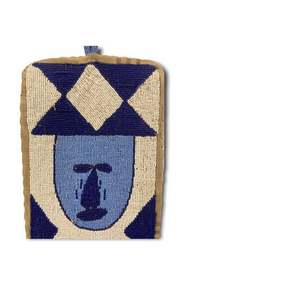 Yoruba Beaded Sash - Nigeria - Camel (09)