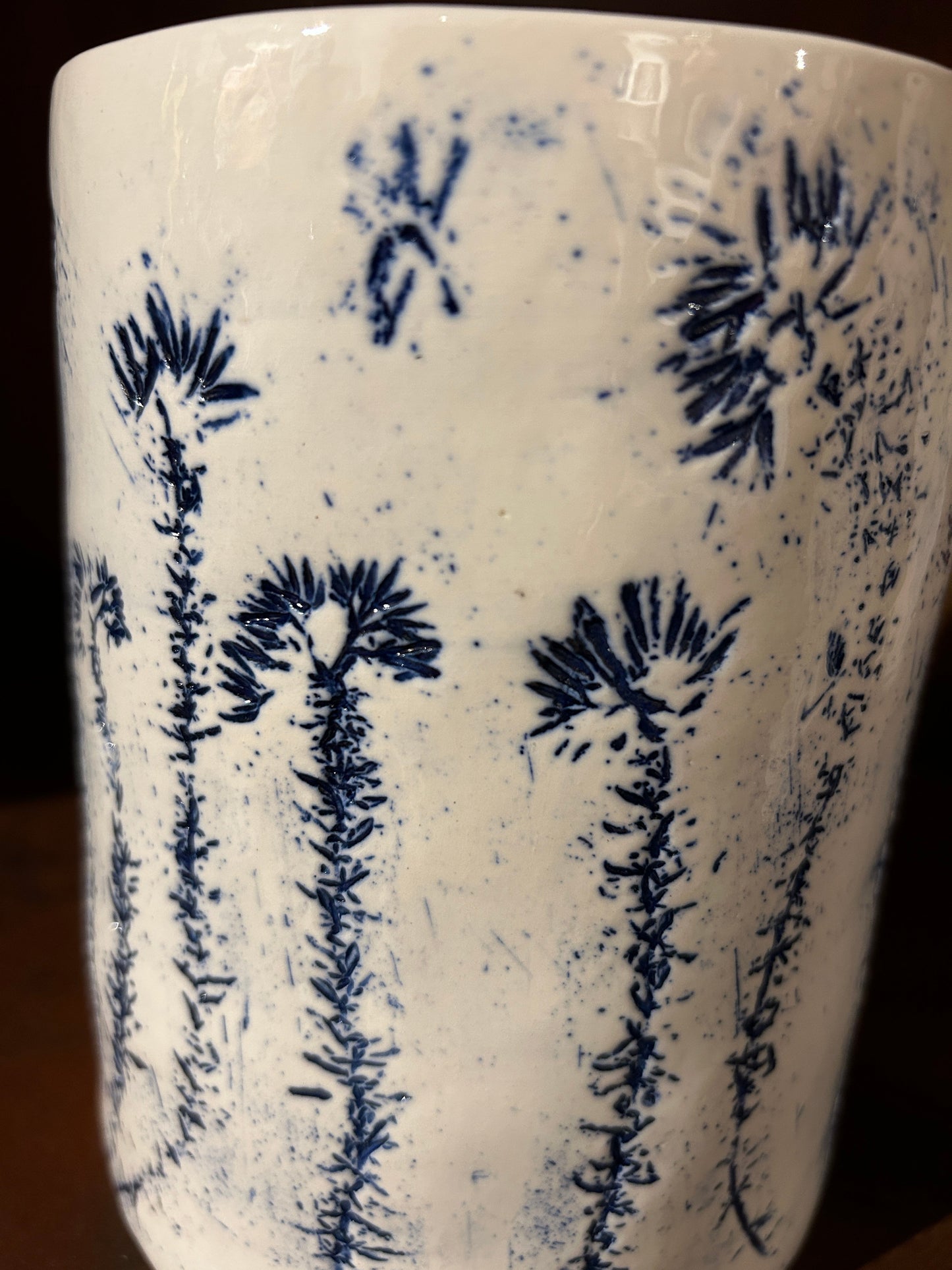 Cobal Blue Fynbos vase
