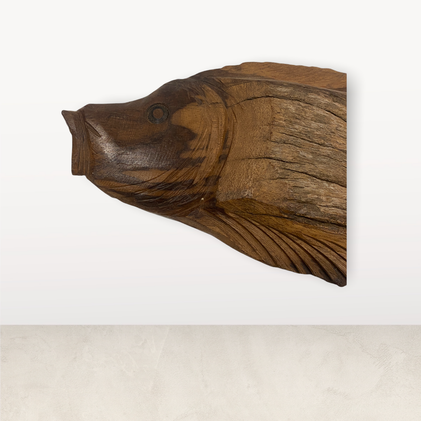 Driftwood Hand Carved Fish - (L10.7)