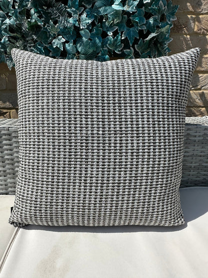 The Couture Cushion - The Outdoor Beige Black Jacquard - Style No. 140