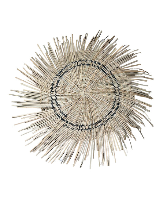 Malawi Sun Wall basket - blue lines 45cm